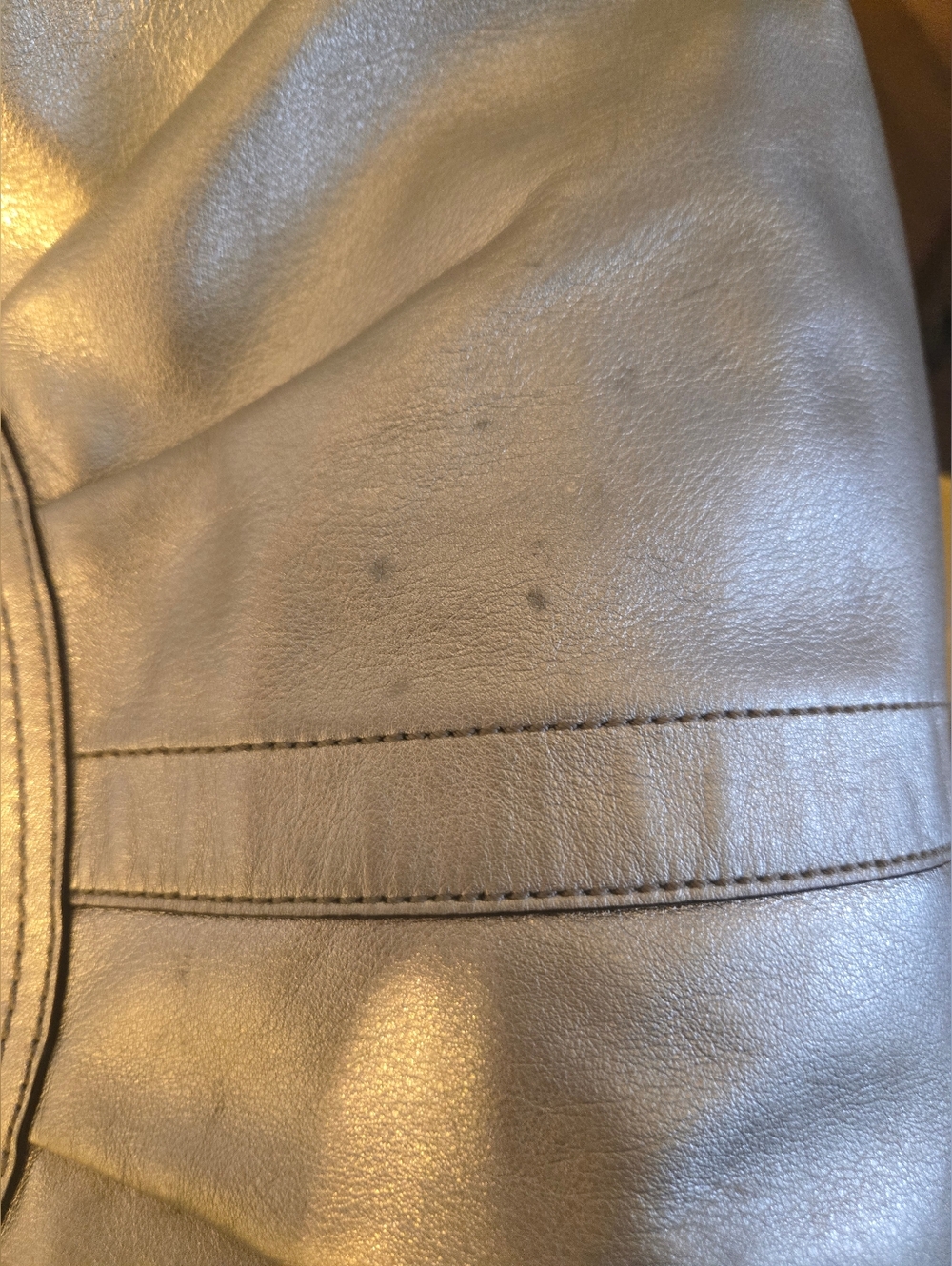 ​Coach Ergo Metallic Silver Pleated Leather Kisslock Satchel Bag 12231 - Picture 5 of 16